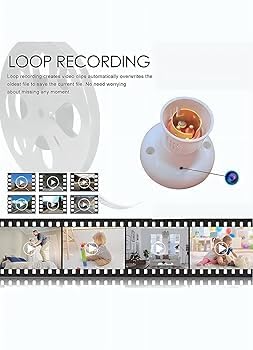 1080P WiFi Bulb Holder Camera | Audio Video Recording