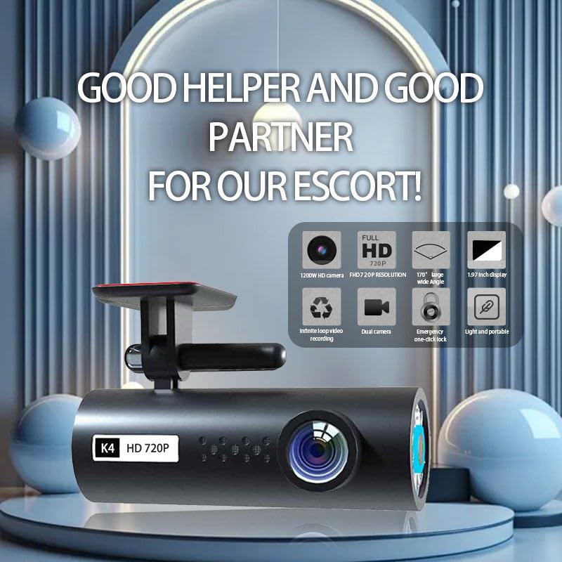 Dual Lens Car Dash Camera | Wide Angle WiFi GPS DVR | Night Vision Dash Cam with Micro SD Support