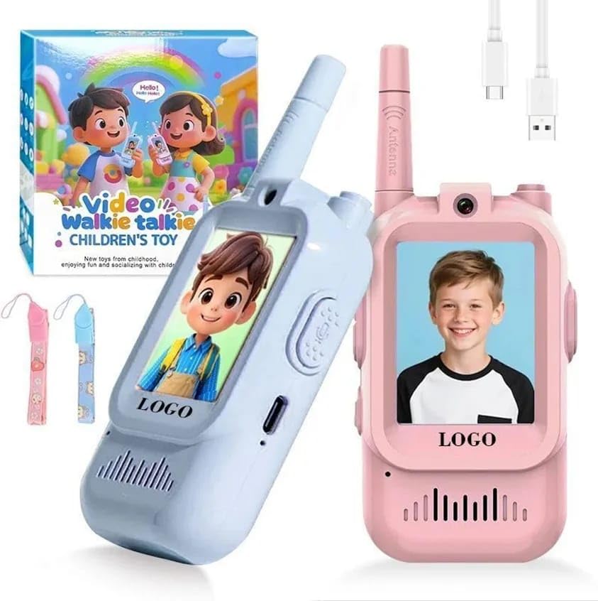 Kids Video Call Toy Camera | Two-Way Video & Voice Chat | Interactive Camera Toy | Blue & Pink