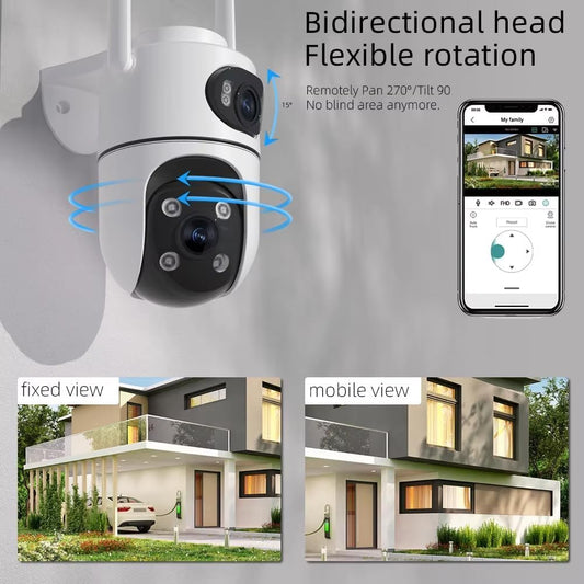 1080P WiFi Indoor PTZ Security Camera | Auto Tracking | Night Vision | Two-Way Audio | 2.4GHz Home CCTV Camera