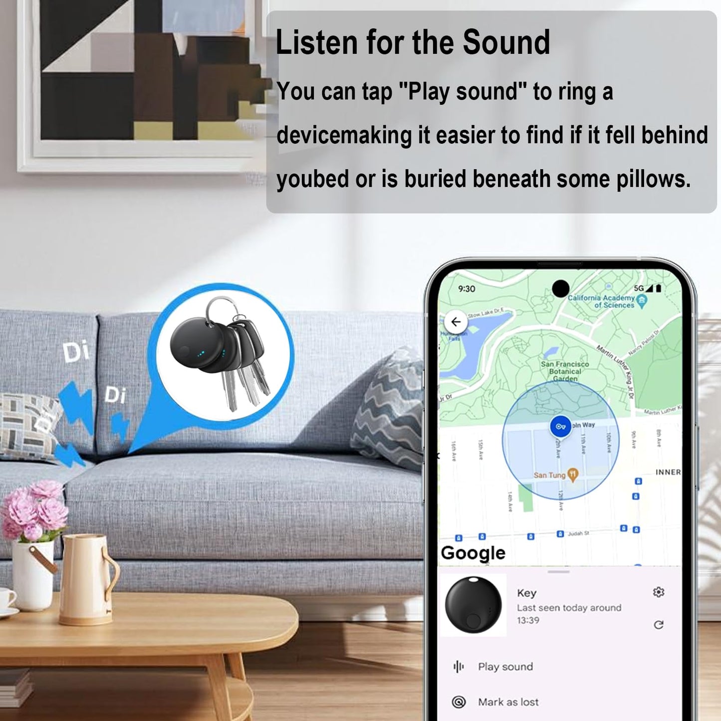Dual System Smart Air Tracker Tag | Key Finder & Item Locator | Compatible with iOS Find My & Google Find Hub