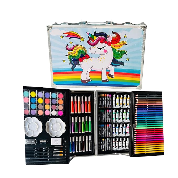 Unicorn Colour Set 145 Pieces Kids Art Set