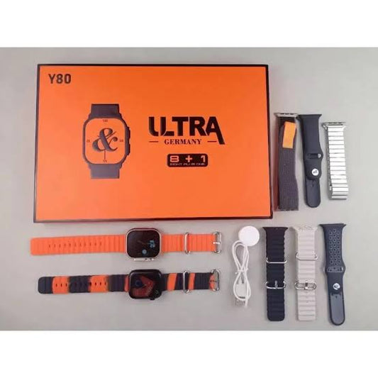Y80 Ultra Smart Watch for Men & Women with Bluetooth Calling, GPS, Fitness Tracking