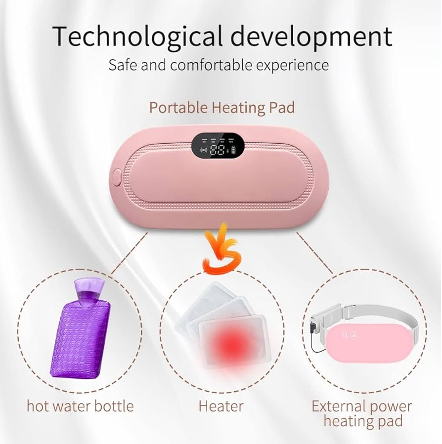 Portable Cordless Period Pain Relief Heating Belt with Heat & Massage