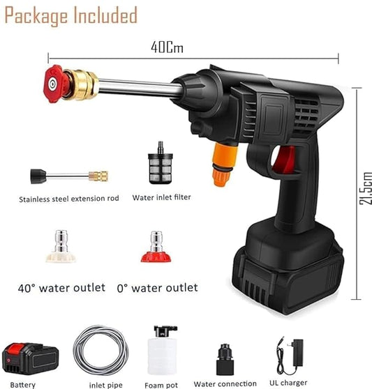 Car Washer High Pressure Gun Rechargeable with 2 Batteries