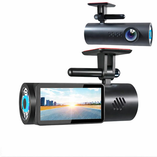 Dual Lens Car Dash Camera | Wide Angle WiFi GPS DVR | Night Vision Dash Cam with Micro SD Support