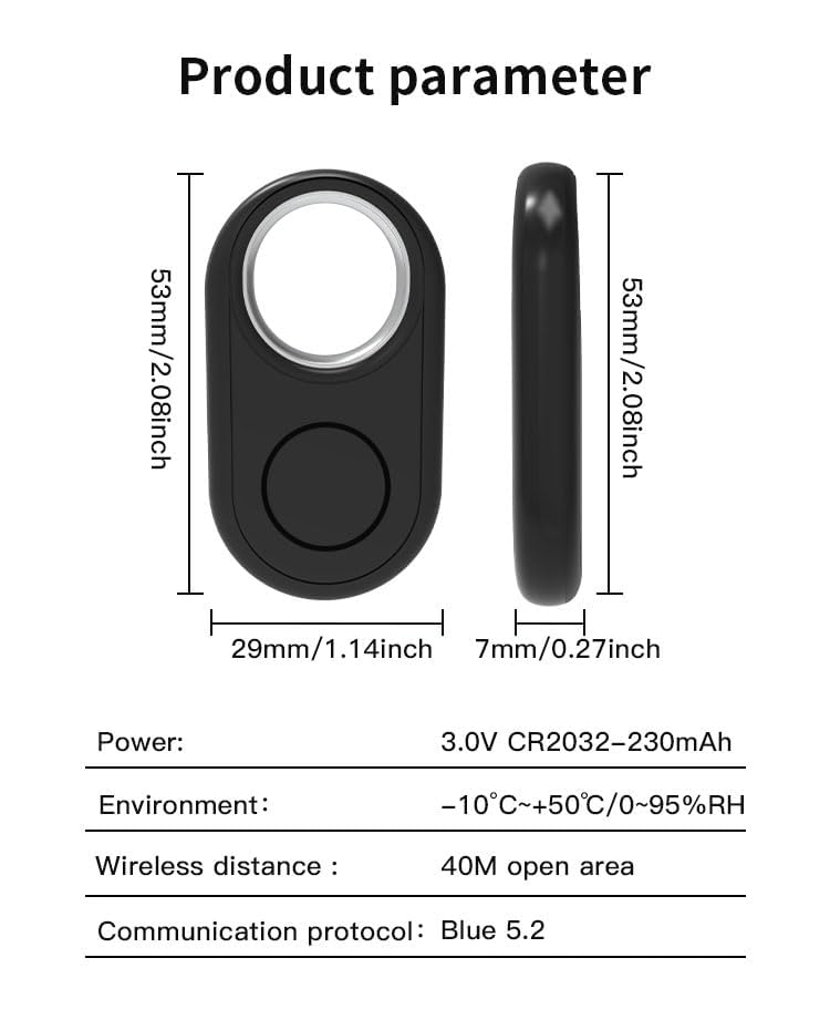 Smart Tag Keychain Android & iOS Compatible | Bluetooth Item Tracker for Keys, Bags & Luggage