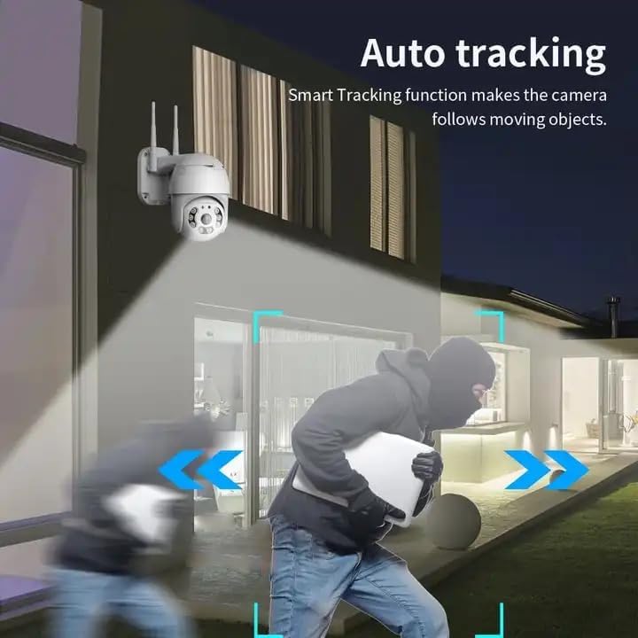 5MP WiFi Outdoor PTZ Dome CCTV Camera | 360° View | Color Night Vision | Two-Way Audio | V380 Pro Security Camera