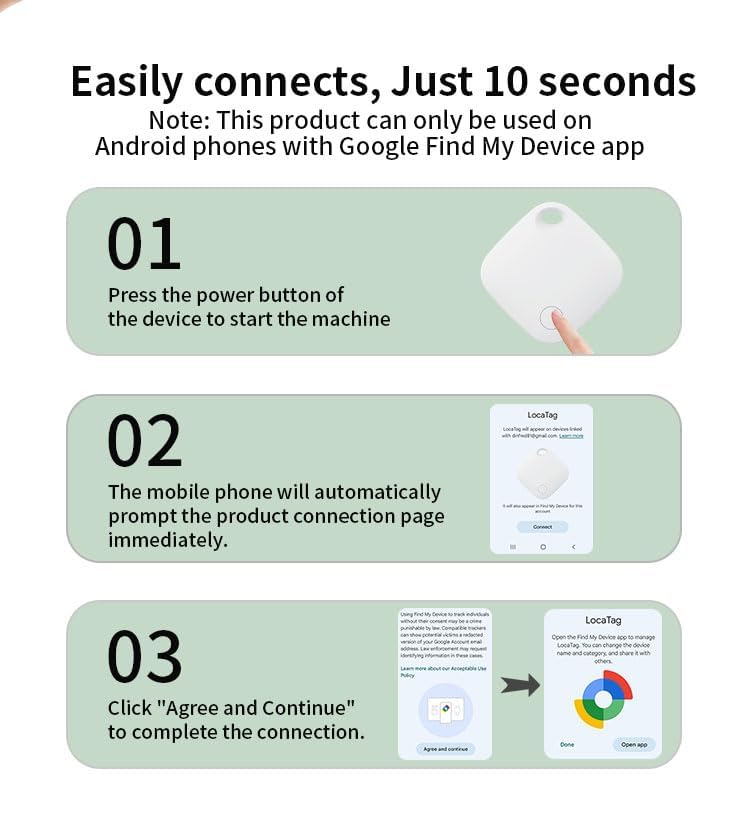 Smart Tag Keychain Android & iOS Compatible | Bluetooth Item Tracker for Keys, Bags & Luggage