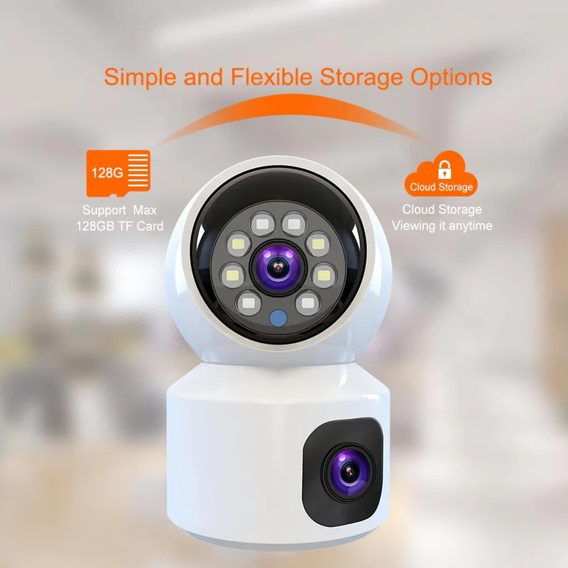 Dual Lens Indoor Wifi Camera