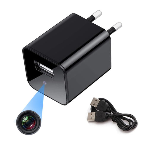 1080P USB Charger Mini Camera | Motion Detection | Loop Recording | No WiFi Required | Supports Up to 256GB Memory Card