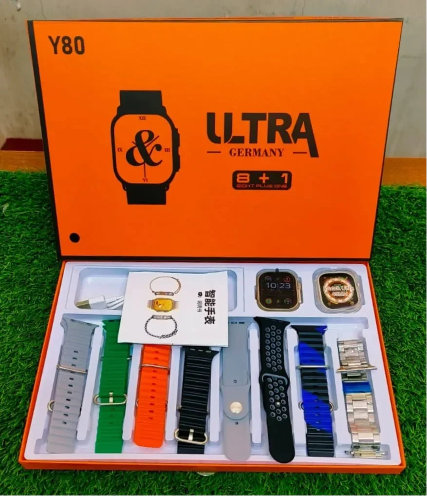 Y80 Ultra Smart Watch for Men & Women with Bluetooth Calling, GPS, Fitness Tracking