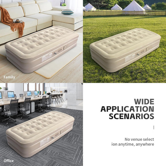 Inflatable Air Mat with Built-in Pump | Portable Air Mattress for Camping, Travel & Home Use
