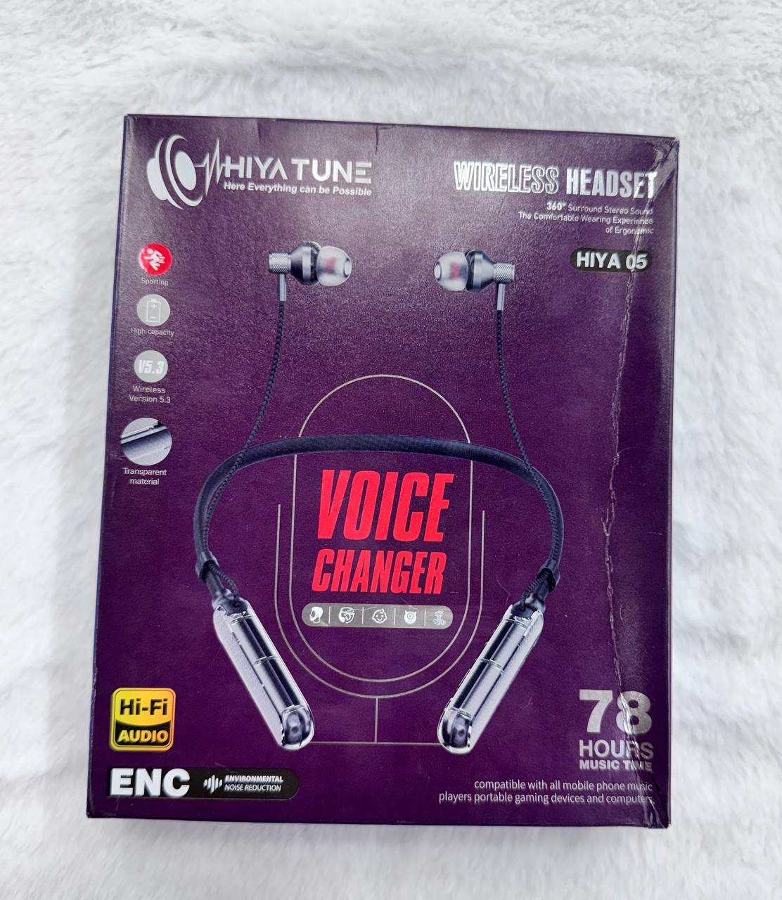 Voice Changer Neckband | 5 Voice Modes | 130 Hours Standby | Magnetic On/Off | Dual Pairing