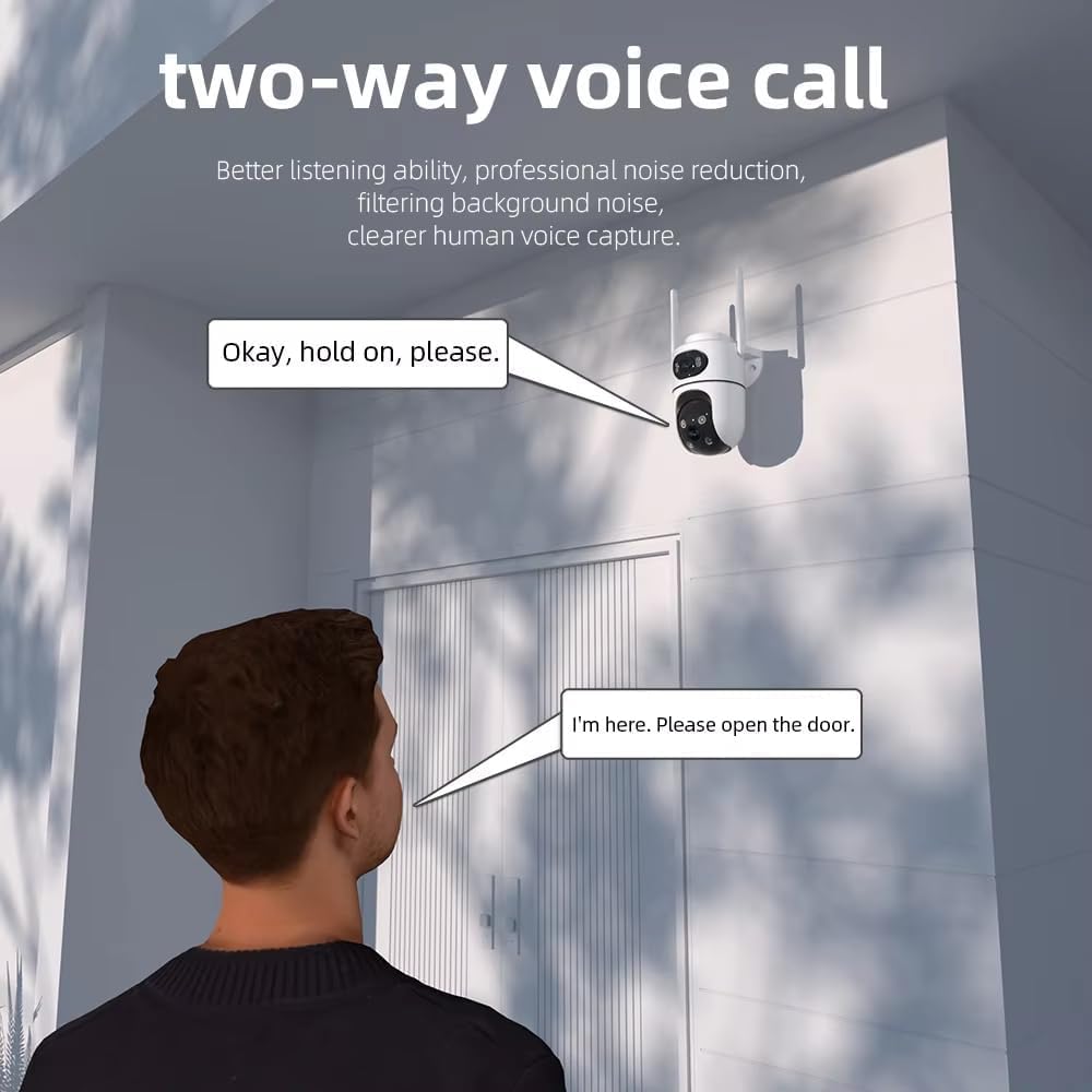 1080P WiFi Indoor PTZ Security Camera | Auto Tracking | Night Vision | Two-Way Audio | 2.4GHz Home CCTV Camera
