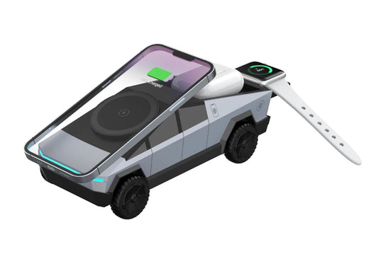 3-in-1 Wireless Charging Station | MagSafe Compatible | 15W Fast Charging | Magnetic Charger | Cybertruck Design