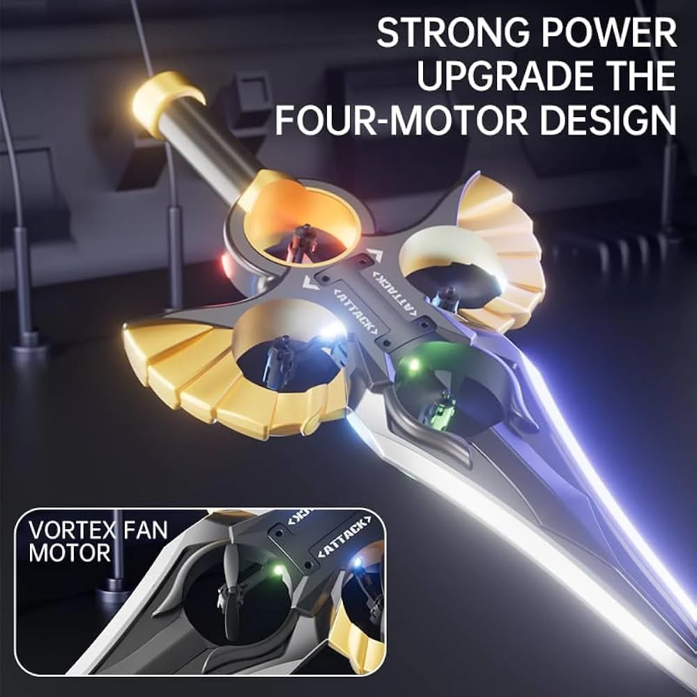 Big Size RC Flying Sword Toy with Remote Control | 500mAh Battery | 360° Spinning RC Hover Sword Drone