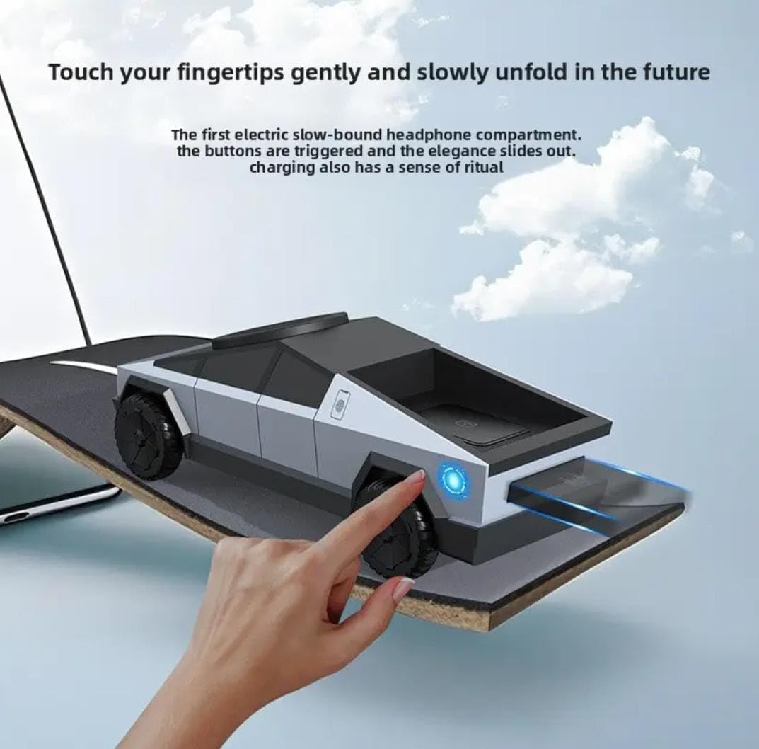 3-in-1 Wireless Charging Station | MagSafe Compatible | 15W Fast Charging | Magnetic Charger | Cybertruck Design
