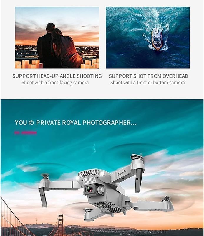 E88 Pro Max 4K Foldable Drone | FPV Live Video | Altitude Hold | One-Key Takeoff & Landing | RC Drone for Kids & Adults