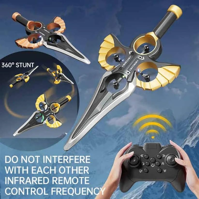 Big Size RC Flying Sword Toy with Remote Control | 500mAh Battery | 360° Spinning RC Hover Sword Drone