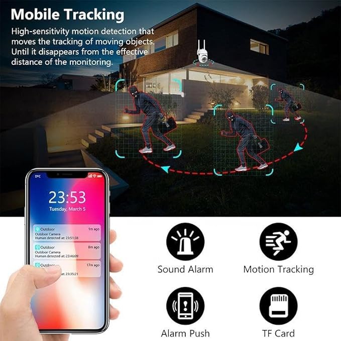 1080P HD Mini PTZ WiFi Security Camera