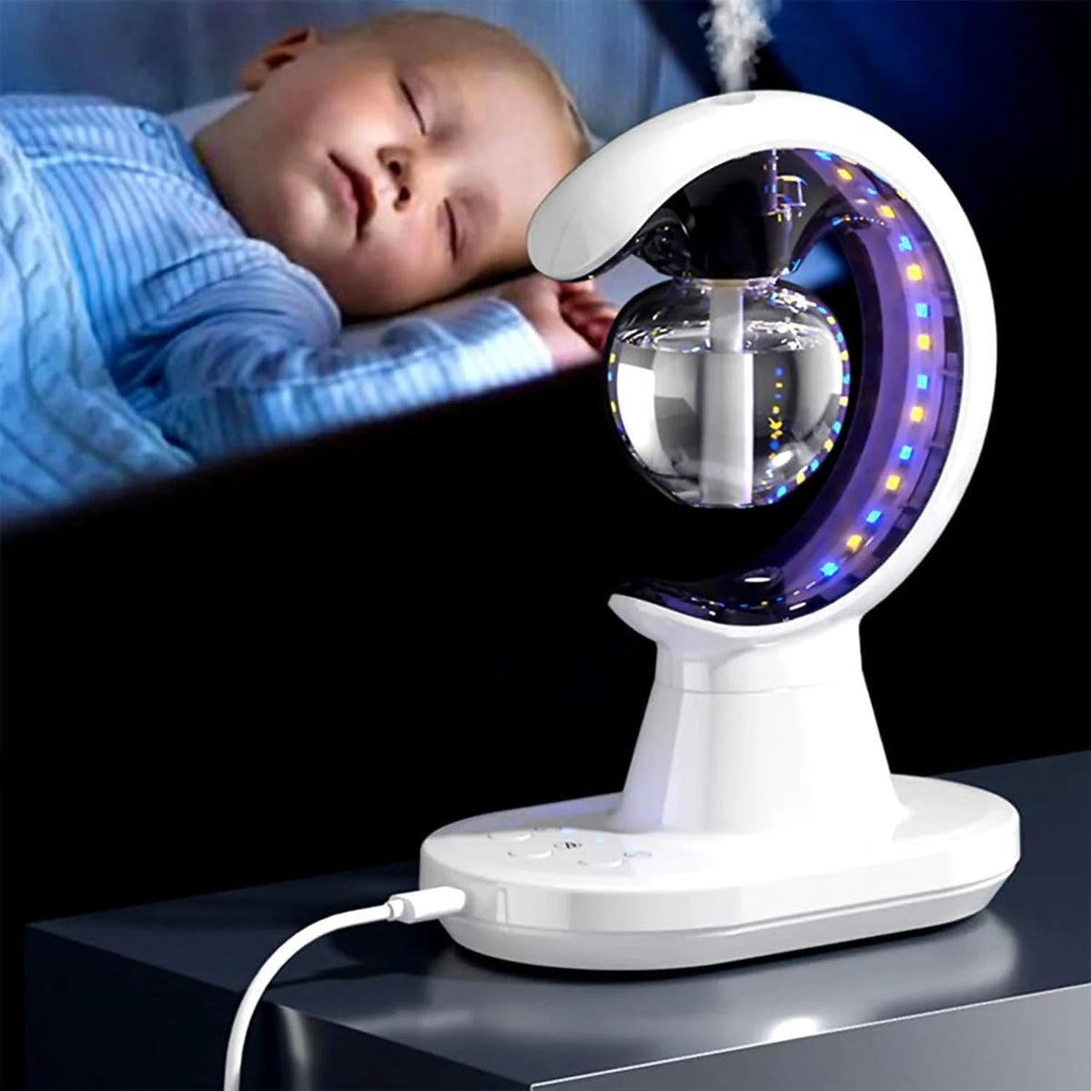 3-in-1 LED Lamp with Humidifier & Mosquito Repellent | USB Powered Night Light | Portable Mist Lamp