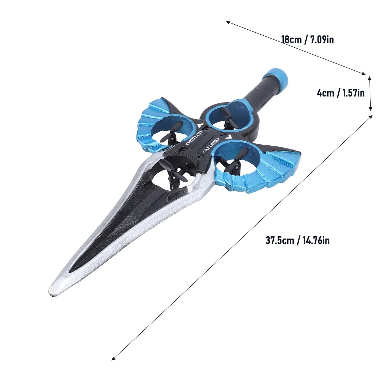 Big Size RC Flying Sword Toy with Remote Control | 500mAh Battery | 360° Spinning RC Hover Sword Drone