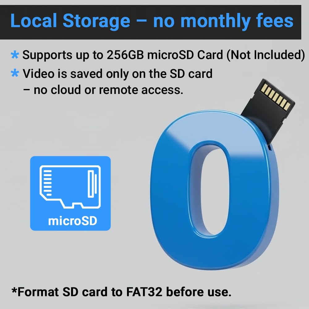 1080P USB Charger Mini Camera | Motion Detection | Loop Recording | No WiFi Required | Supports Up to 256GB Memory Card