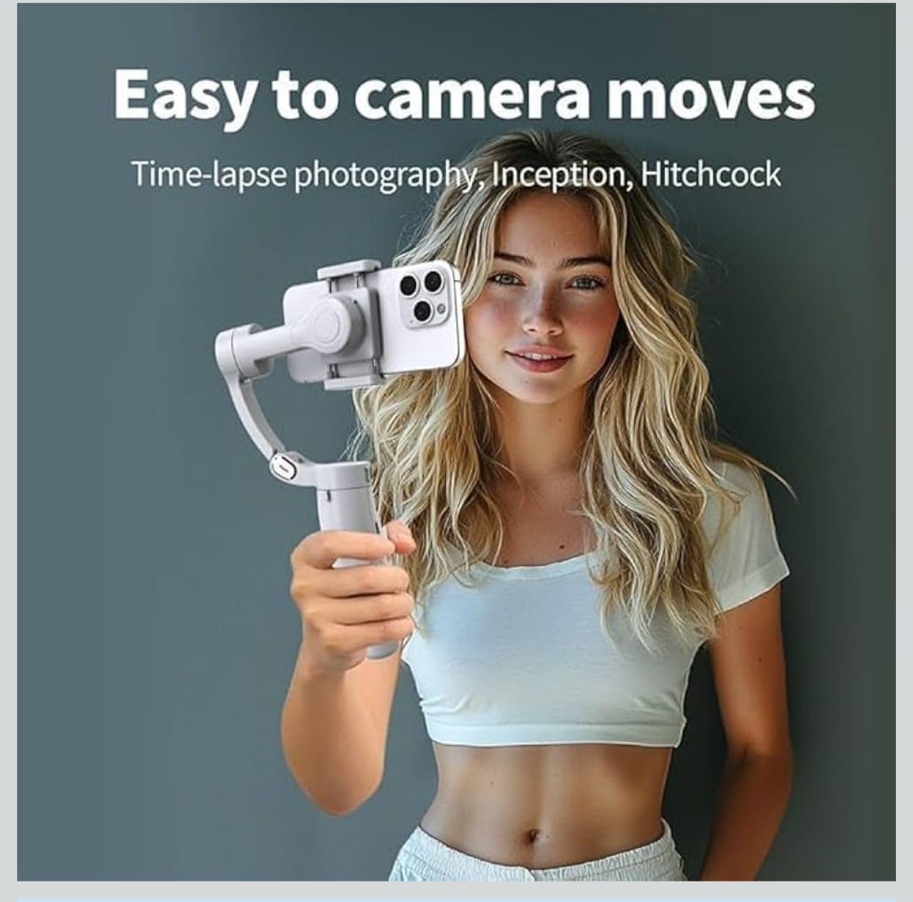 M13AXIS 3-Axis Smartphone Gimbal Stabilizer | Foldable Handheld Gimbal with Tripod | Rechargeable Battery
