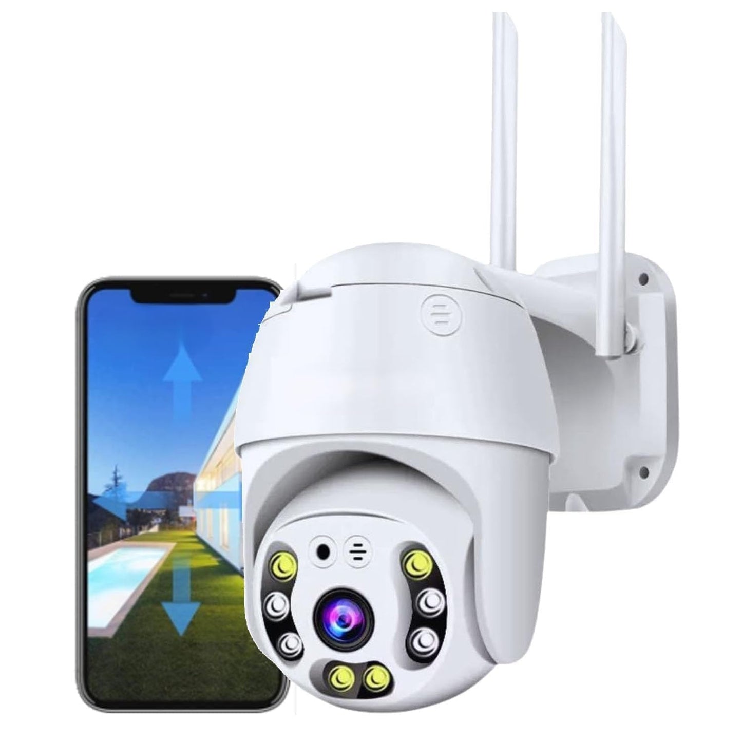 5MP WiFi Outdoor PTZ Dome CCTV Camera | 360° View | Color Night Vision | Two-Way Audio | V380 Pro Security Camera