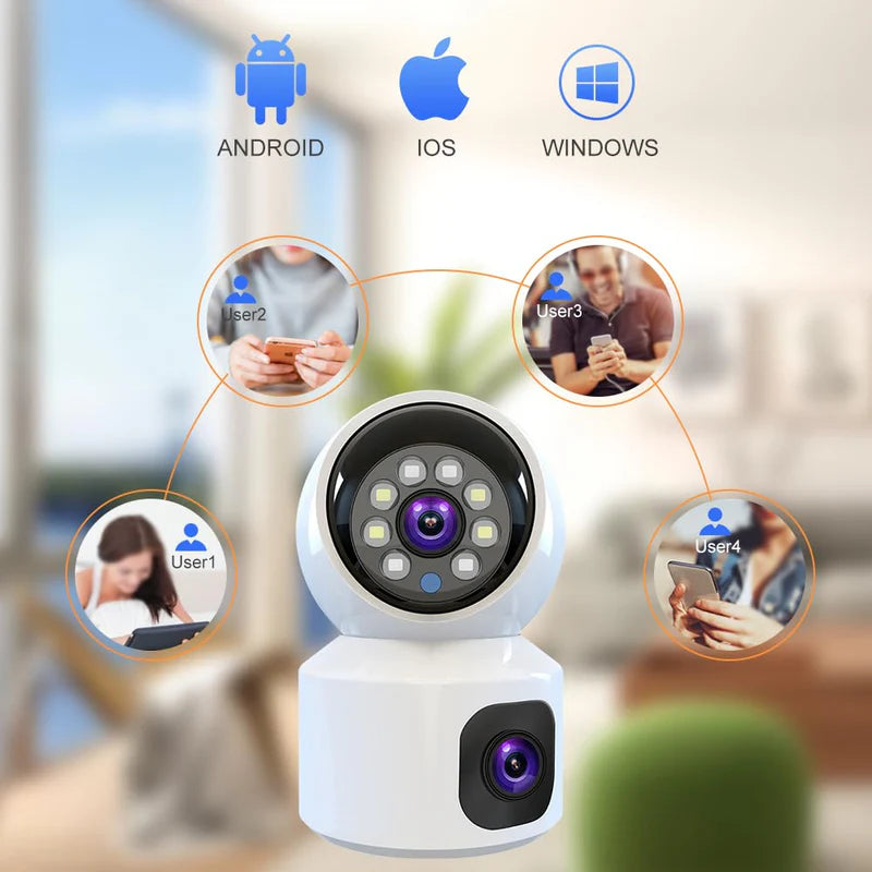 Dual Lens Indoor Wifi Camera