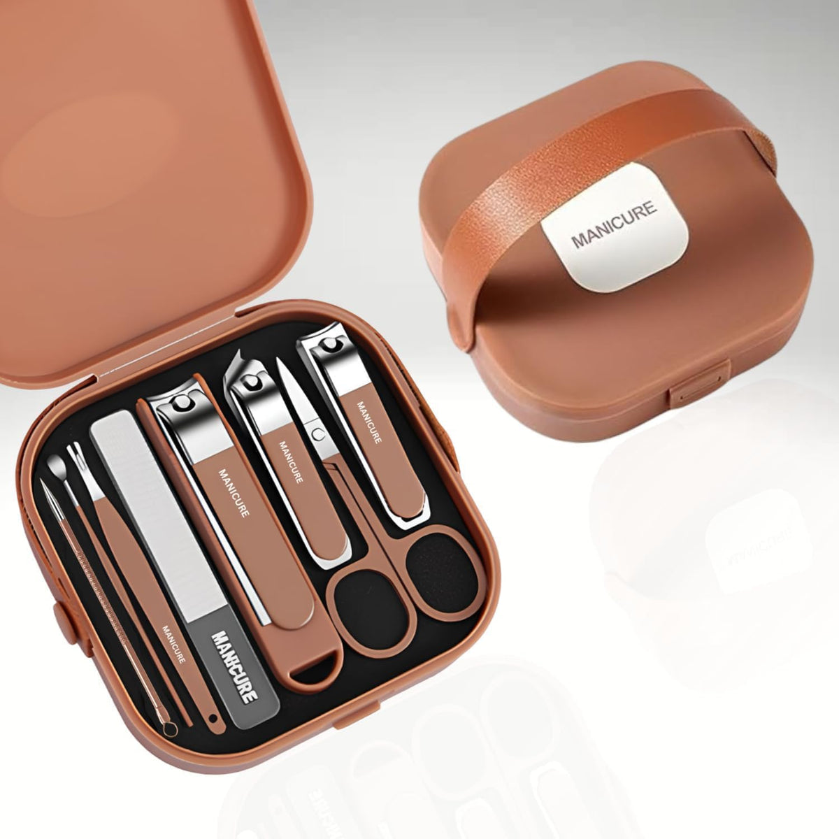 8-in-1 Manicure & Pedicure Kit | Stainless Steel Nail Clipper Set | Nail Care Tools for Men & Women
