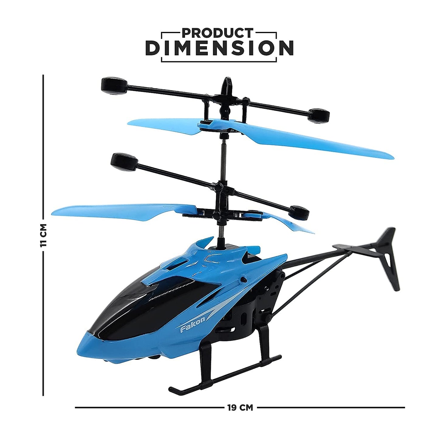 Remote Control Helicopter for Kids | Dual Rotating Blades | Rechargeable Flying Toy | Multicolor
