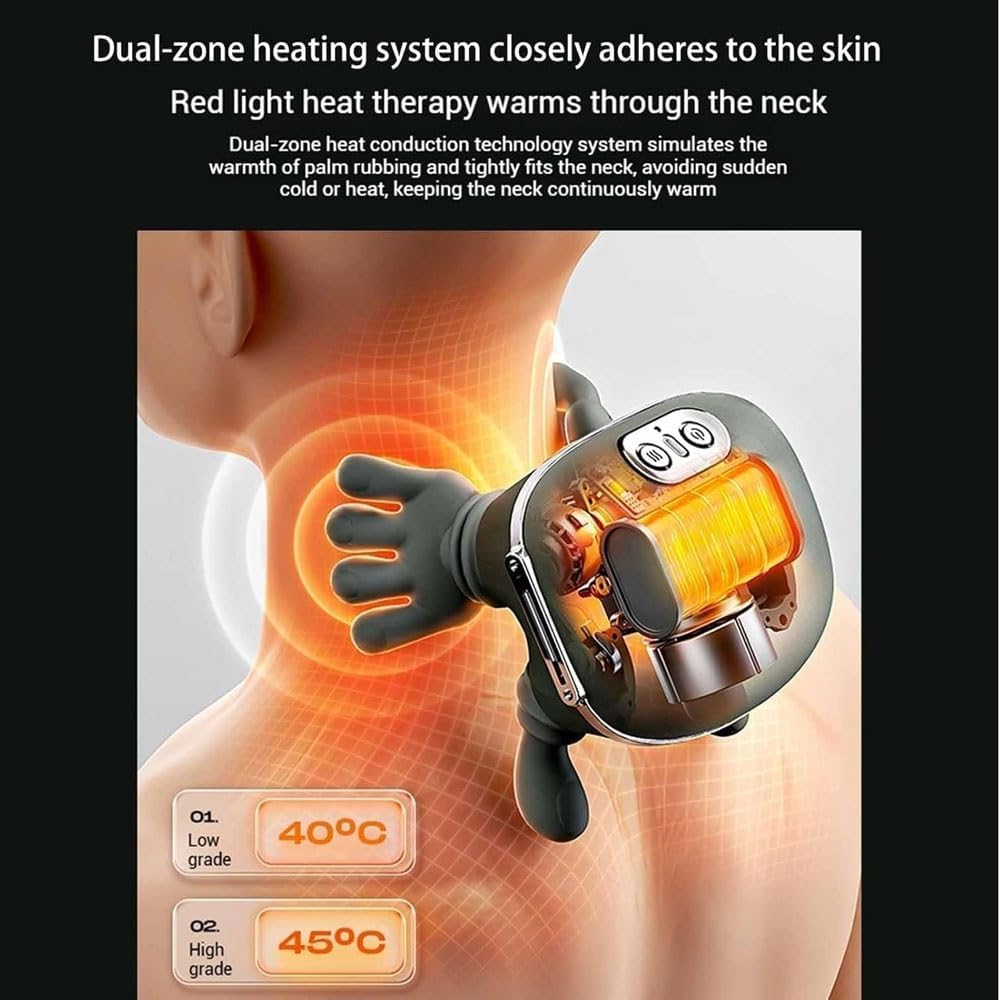 Wireless Heated Shiatsu Neck & Back Massager