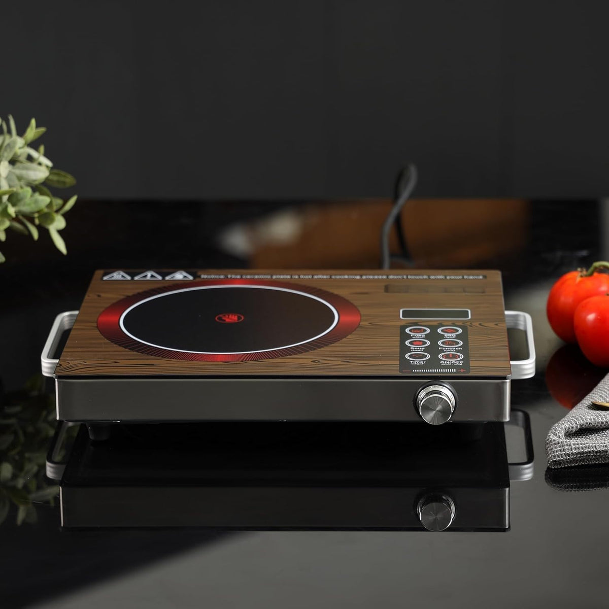 3500W Infrared Electric Cooktop | Ceramic Glass Stove | Digital Touch Control | Portable Single Burner | 6 Months Warranty
