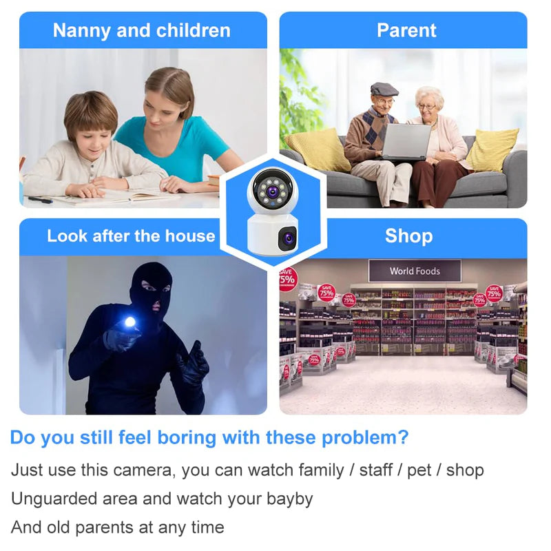 4G Dual Lens Camera 2K 2160p