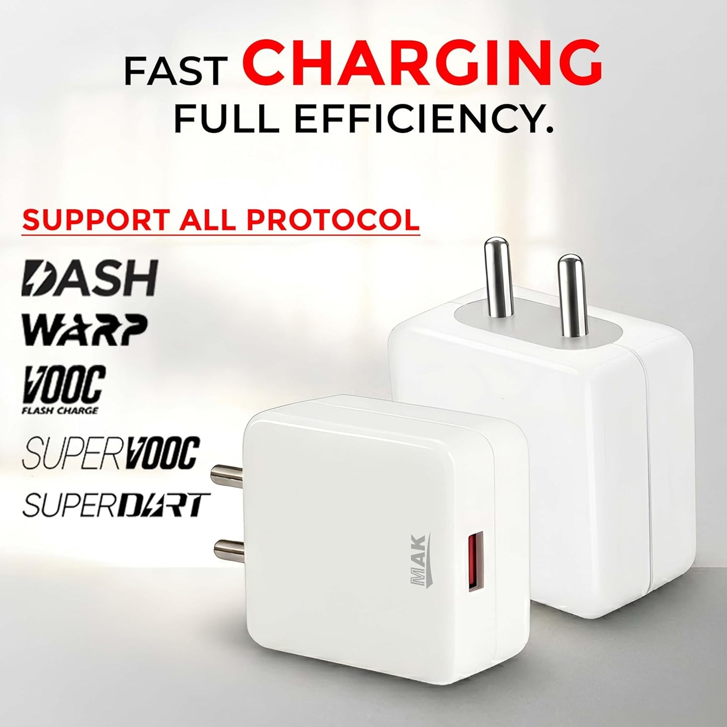120W SuperVOOC Fast Charger (6 Months Replacement Warranty) Ultra-Fast Charging Adapter | Universal Compatible Charger