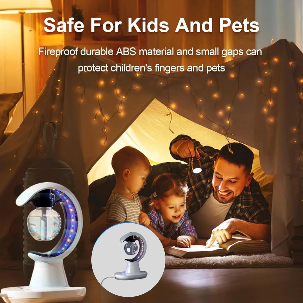 3-in-1 LED Lamp with Humidifier & Mosquito Repellent | USB Powered Night Light | Portable Mist Lamp