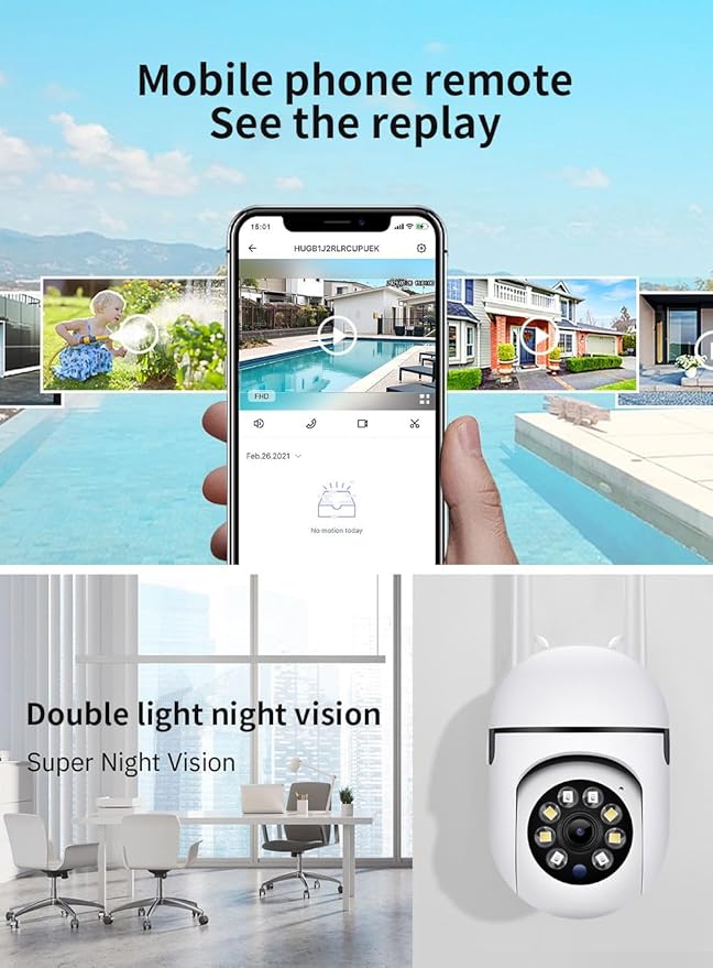 1080P HD Mini PTZ WiFi Security Camera