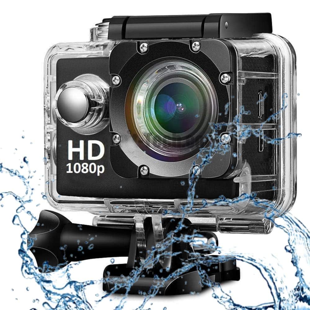 4K Action Camera | 12MP Sports Camera | 30M Waterproof | 2.0" LCD with Mounting Accessories