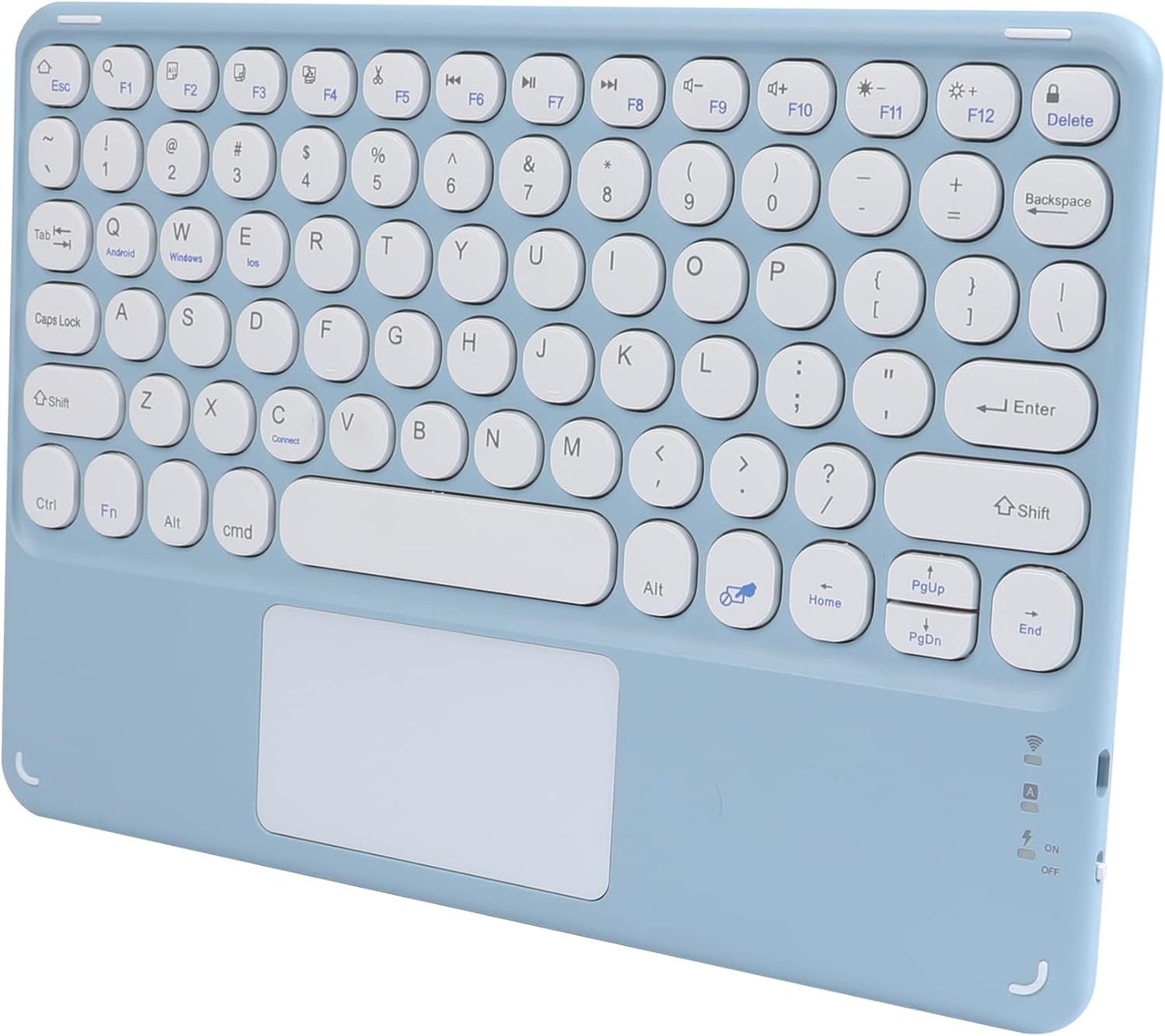 Mini Wireless Bluetooth Keyboard with Trackpad | Rechargeable Ultra-Slim Keyboard for iPad, Mac, Windows & Android
