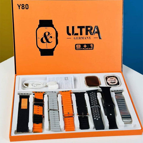 Y80 Ultra Smart Watch for Men & Women with Bluetooth Calling, GPS, Fitness Tracking