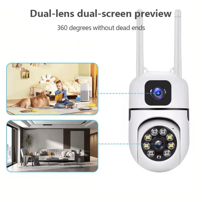 Dual Lens 5MP+5MP Wifi Camera 360 PTZ