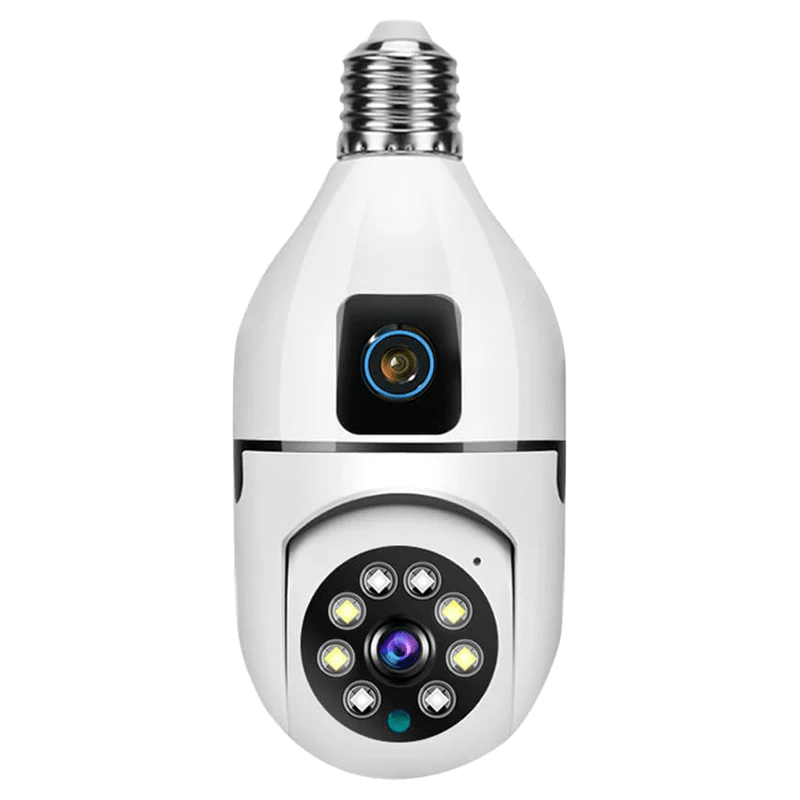 2-in-1 Dual Lens Dual Screen Bulb 4MP Wi-Fi Wireless Camera